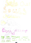 Manatee - Endangered Animal Poster by Sarah
